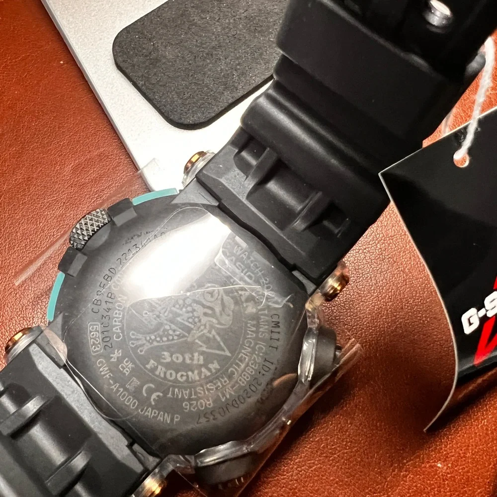 G-Shock Clear Case Black Watch with Orange Accents